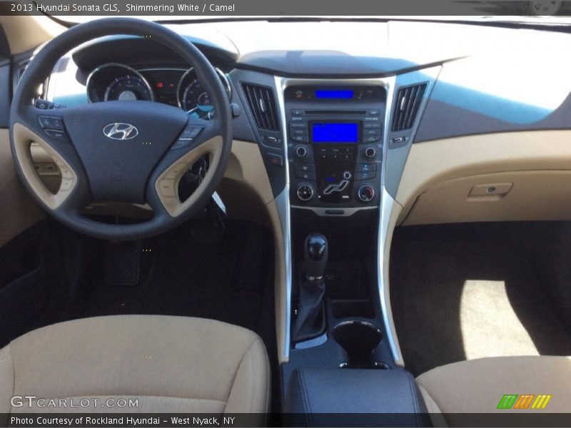 Shimmering White / Camel 2013 Hyundai Sonata GLS