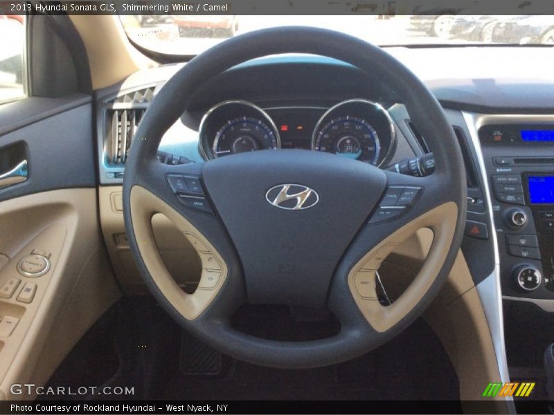 Shimmering White / Camel 2013 Hyundai Sonata GLS