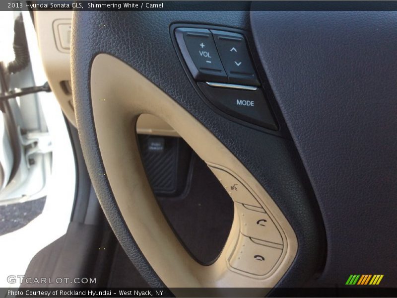 Shimmering White / Camel 2013 Hyundai Sonata GLS
