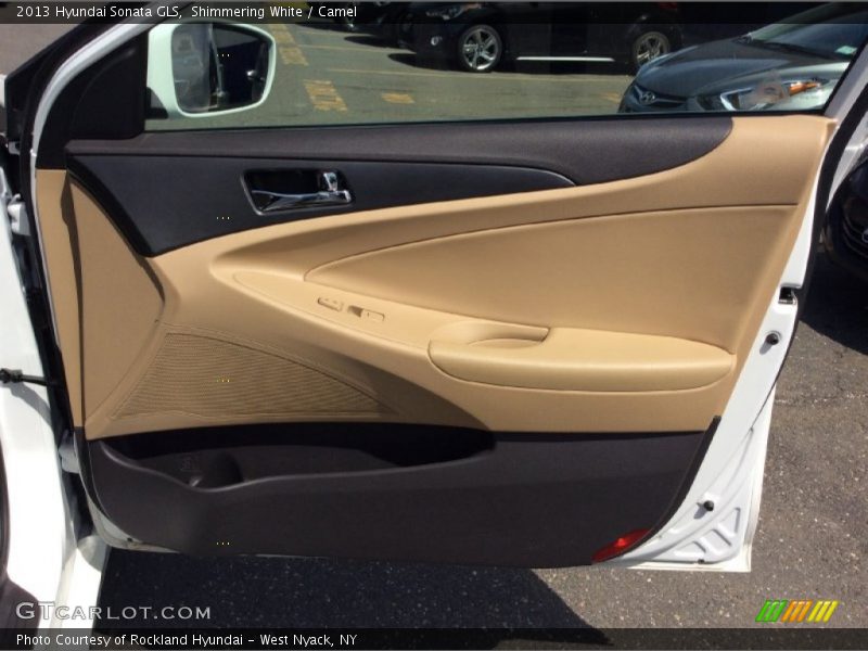 Shimmering White / Camel 2013 Hyundai Sonata GLS