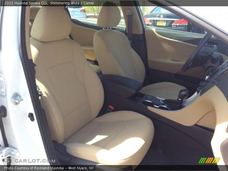 Shimmering White / Camel 2013 Hyundai Sonata GLS