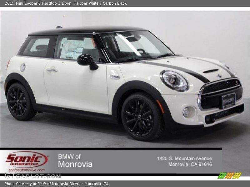 Pepper White / Carbon Black 2015 Mini Cooper S Hardtop 2 Door