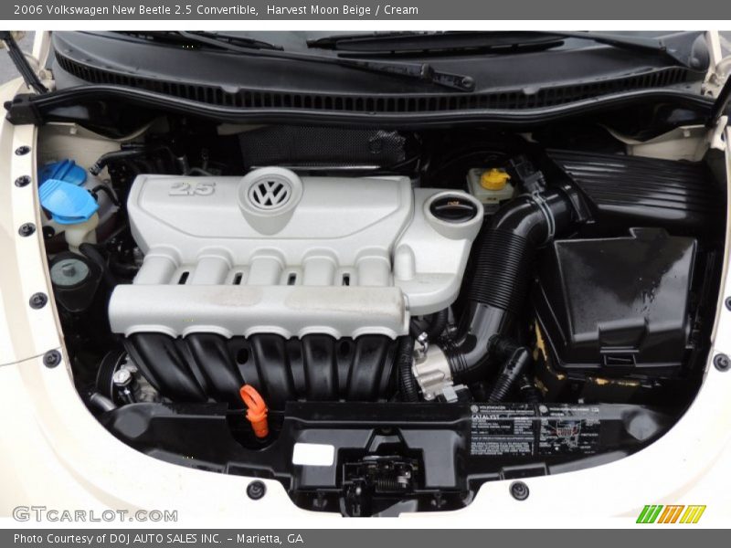  2006 New Beetle 2.5 Convertible Engine - 2.5L DOHC 20V Inline 5 Cylinder