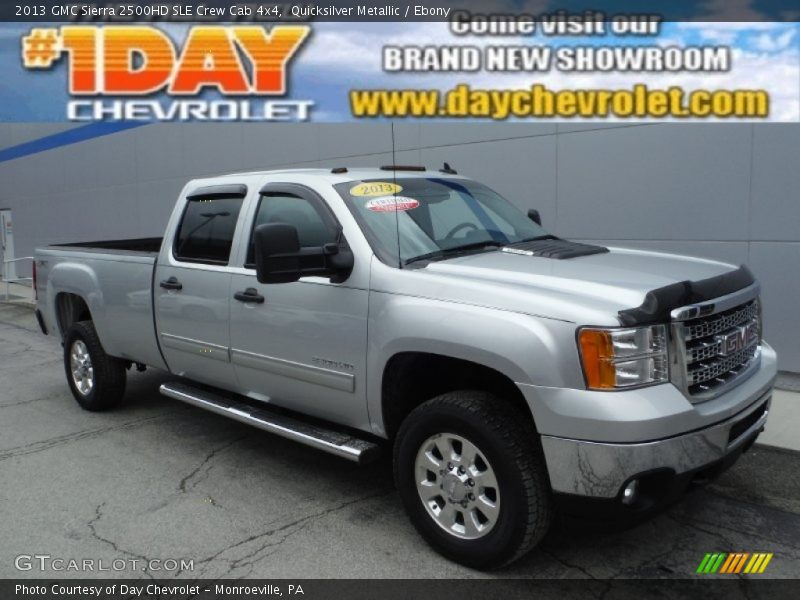 Quicksilver Metallic / Ebony 2013 GMC Sierra 2500HD SLE Crew Cab 4x4