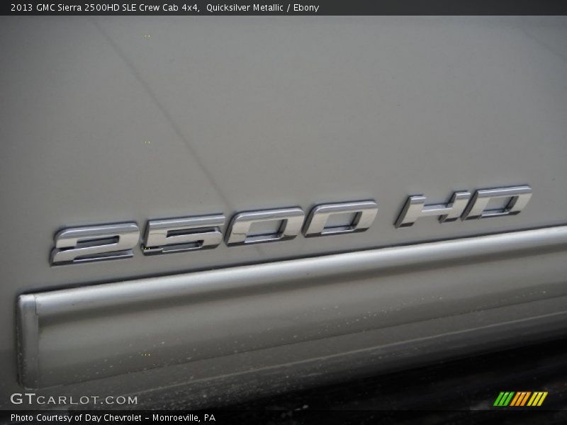 Quicksilver Metallic / Ebony 2013 GMC Sierra 2500HD SLE Crew Cab 4x4