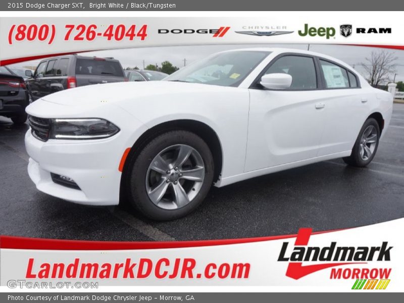 Bright White / Black/Tungsten 2015 Dodge Charger SXT