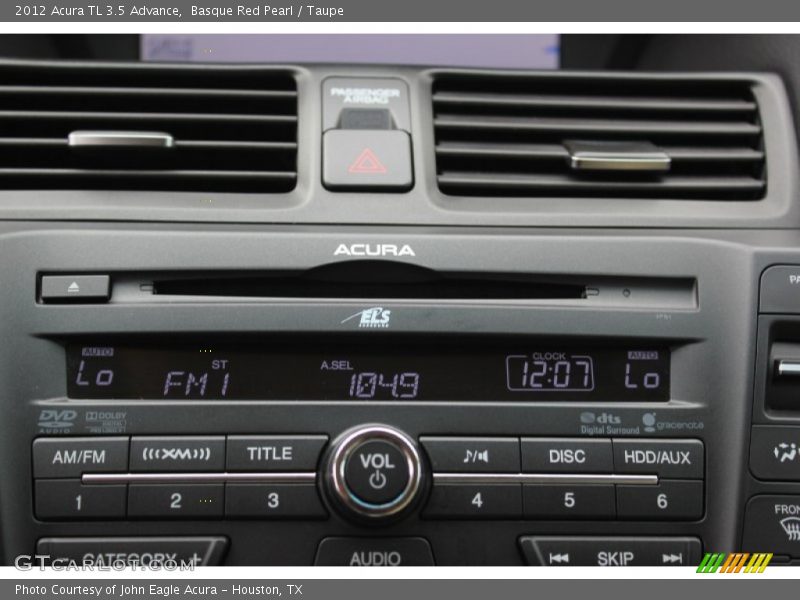 Basque Red Pearl / Taupe 2012 Acura TL 3.5 Advance