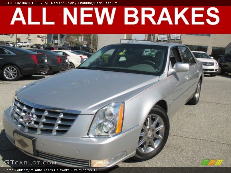 Radiant Silver / Titanium/Dark Titanium 2010 Cadillac DTS Luxury