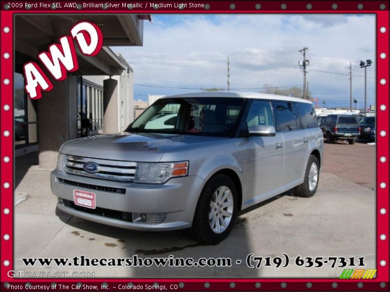 Brilliant Silver Metallic / Medium Light Stone 2009 Ford Flex SEL AWD