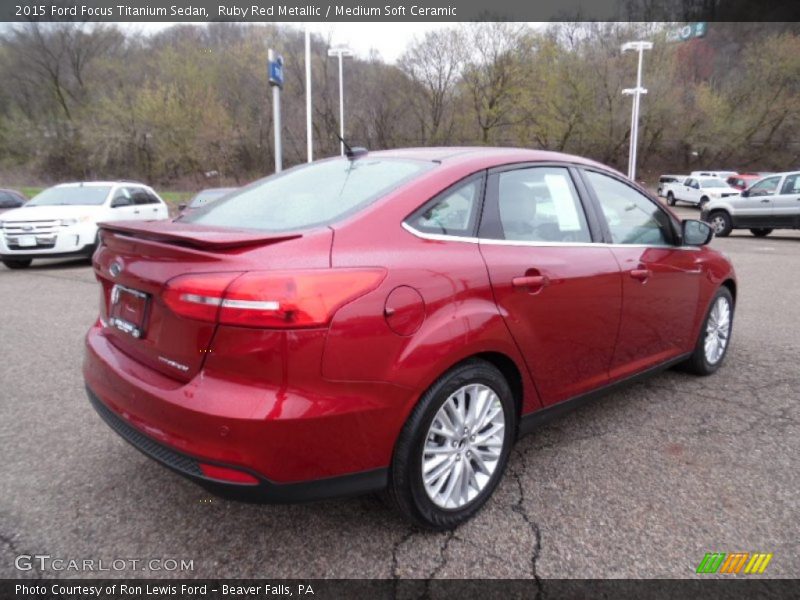 Ruby Red Metallic / Medium Soft Ceramic 2015 Ford Focus Titanium Sedan