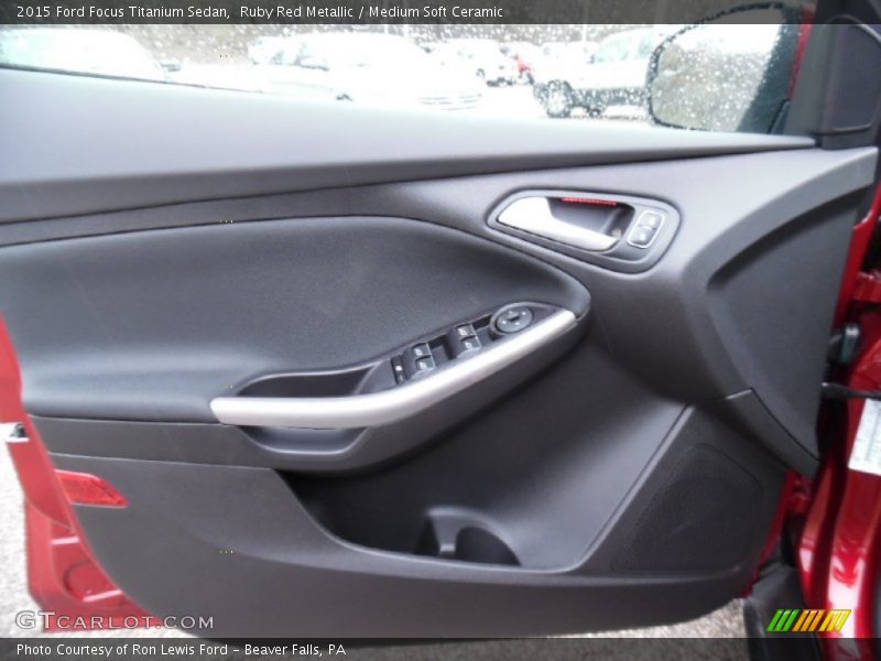 Ruby Red Metallic / Medium Soft Ceramic 2015 Ford Focus Titanium Sedan
