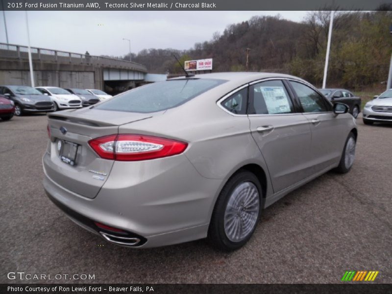 Tectonic Silver Metallic / Charcoal Black 2015 Ford Fusion Titanium AWD