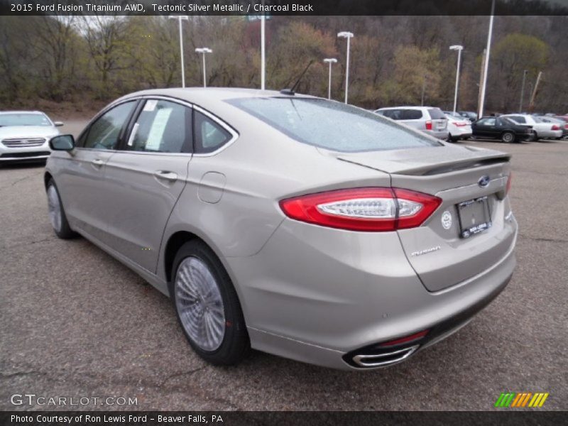 Tectonic Silver Metallic / Charcoal Black 2015 Ford Fusion Titanium AWD