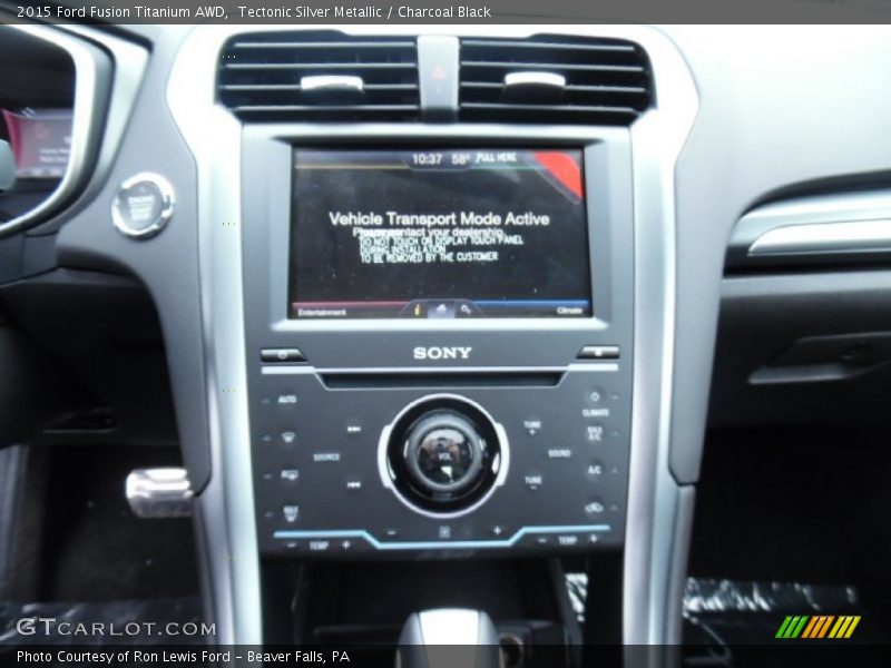 Tectonic Silver Metallic / Charcoal Black 2015 Ford Fusion Titanium AWD
