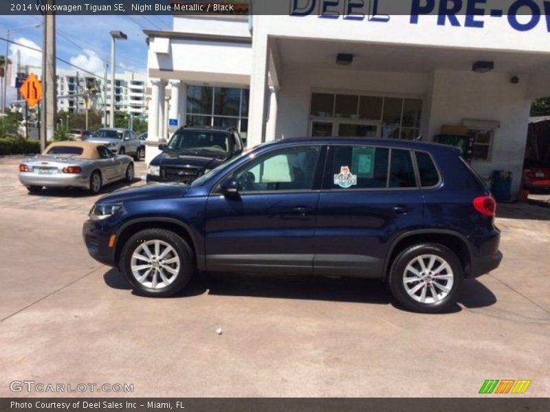 Night Blue Metallic / Black 2014 Volkswagen Tiguan SE