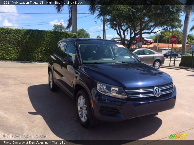 Night Blue Metallic / Black 2014 Volkswagen Tiguan SE