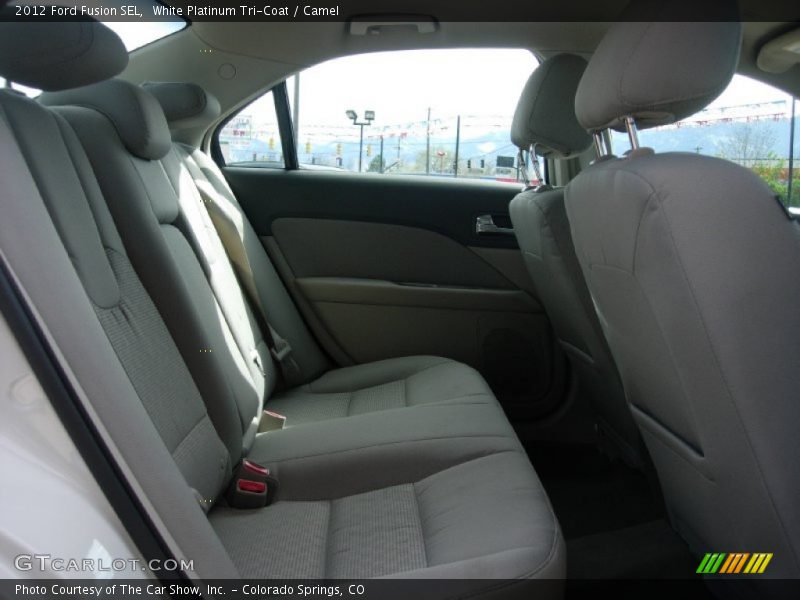 White Platinum Tri-Coat / Camel 2012 Ford Fusion SEL