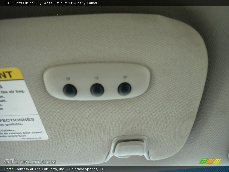 White Platinum Tri-Coat / Camel 2012 Ford Fusion SEL