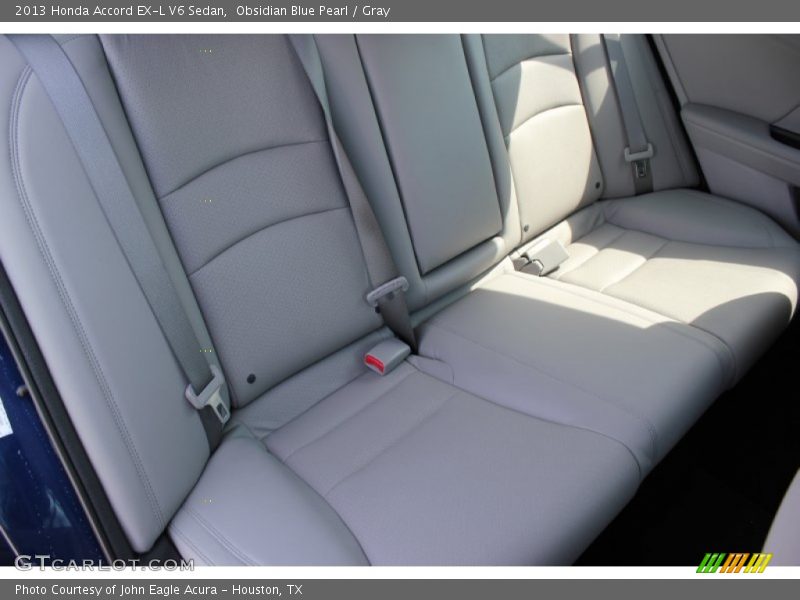 Obsidian Blue Pearl / Gray 2013 Honda Accord EX-L V6 Sedan