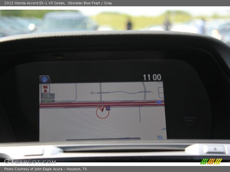 Obsidian Blue Pearl / Gray 2013 Honda Accord EX-L V6 Sedan