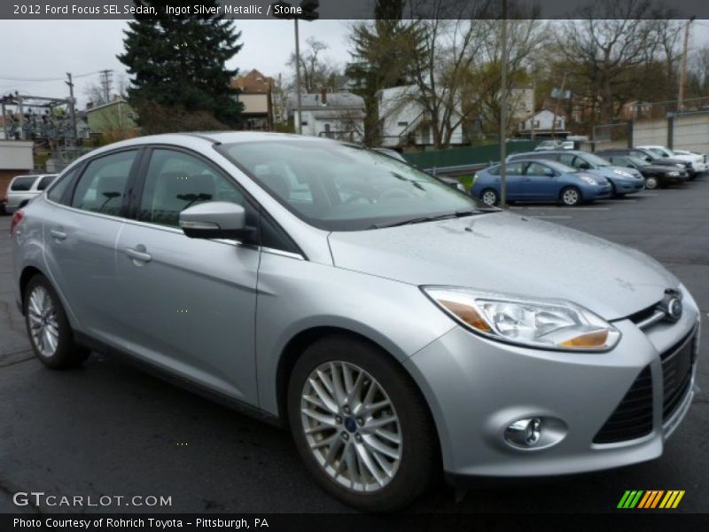 Ingot Silver Metallic / Stone 2012 Ford Focus SEL Sedan