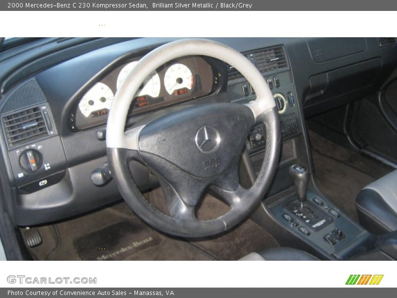 Brilliant Silver Metallic / Black/Grey 2000 Mercedes-Benz C 230 Kompressor Sedan