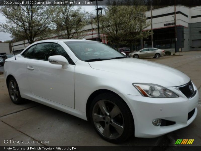 Starfire White Pearl / Black 2010 Lexus IS 250C Convertible