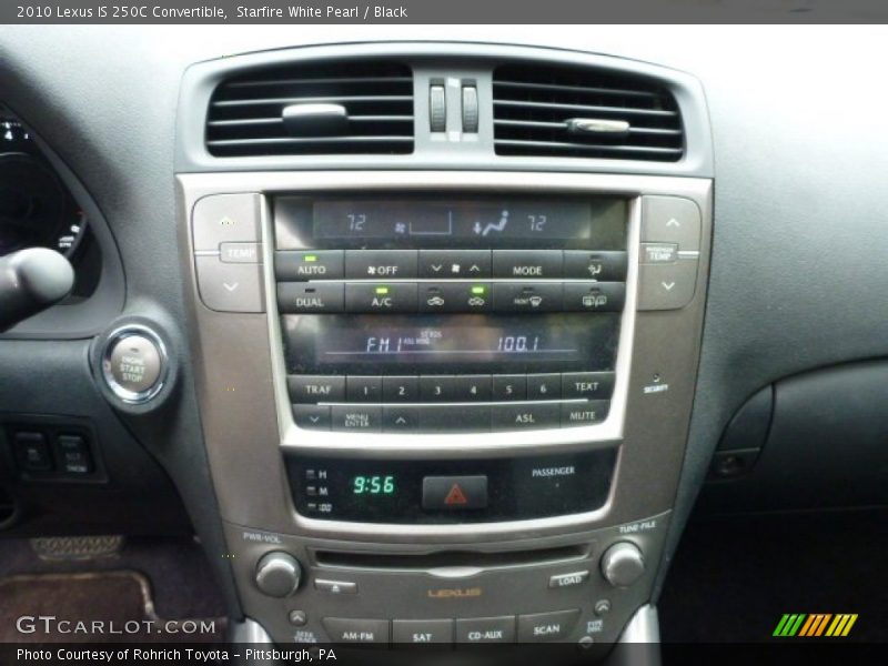 Starfire White Pearl / Black 2010 Lexus IS 250C Convertible