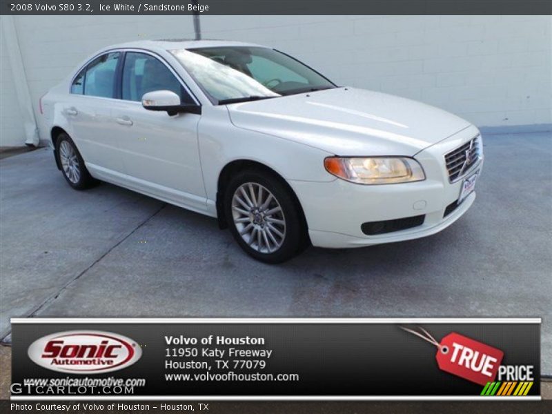 Ice White / Sandstone Beige 2008 Volvo S80 3.2