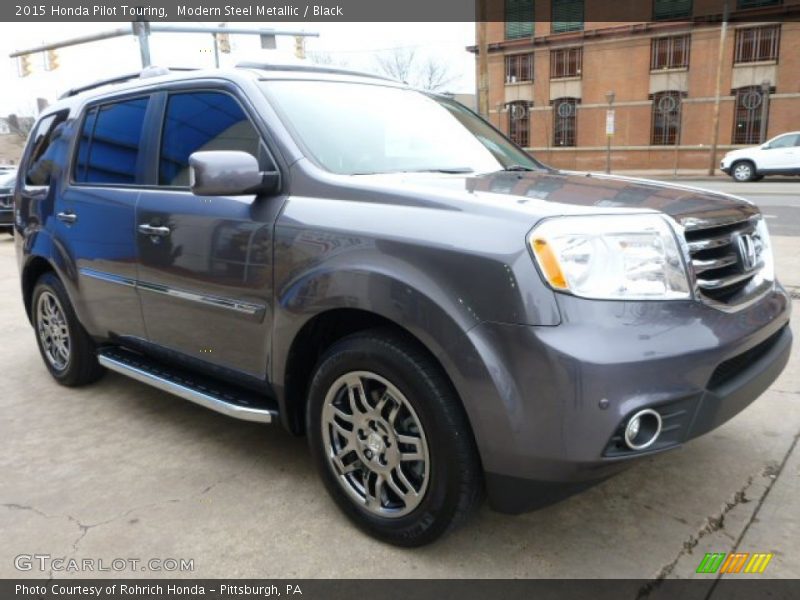 Modern Steel Metallic / Black 2015 Honda Pilot Touring