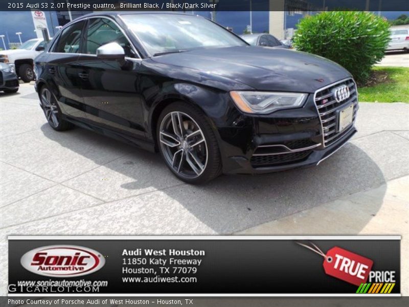 Brilliant Black / Black/Dark Silver 2015 Audi S3 2.0T Prestige quattro