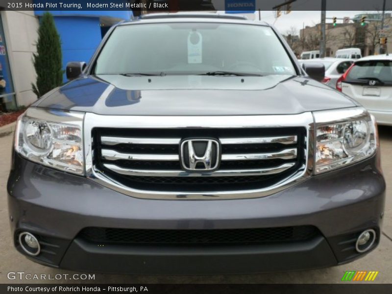 Modern Steel Metallic / Black 2015 Honda Pilot Touring
