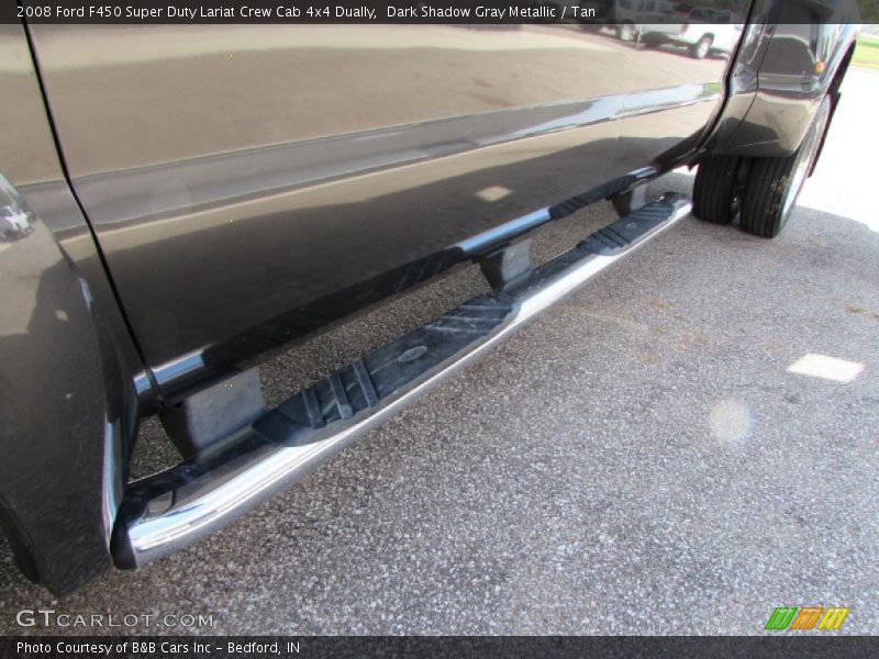 Dark Shadow Gray Metallic / Tan 2008 Ford F450 Super Duty Lariat Crew Cab 4x4 Dually