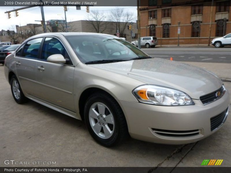 Gold Mist Metallic / Neutral 2009 Chevrolet Impala LT