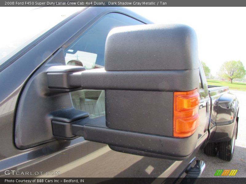 Dark Shadow Gray Metallic / Tan 2008 Ford F450 Super Duty Lariat Crew Cab 4x4 Dually