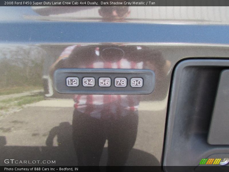 Dark Shadow Gray Metallic / Tan 2008 Ford F450 Super Duty Lariat Crew Cab 4x4 Dually