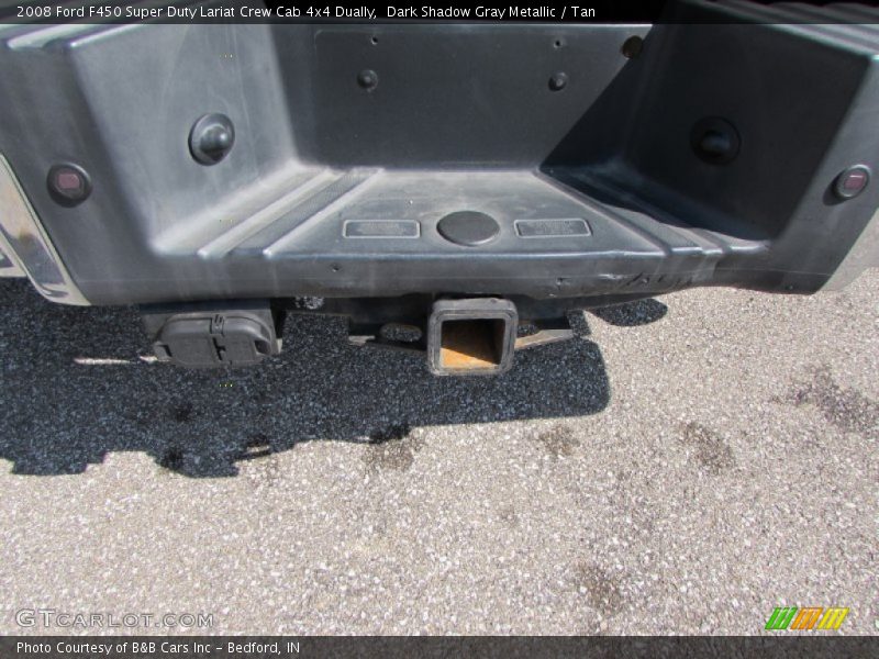 Dark Shadow Gray Metallic / Tan 2008 Ford F450 Super Duty Lariat Crew Cab 4x4 Dually