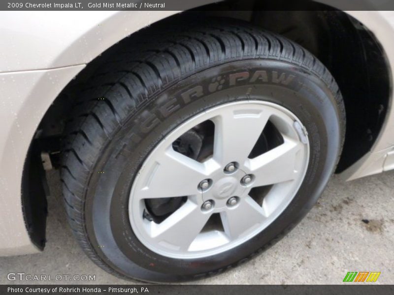 Gold Mist Metallic / Neutral 2009 Chevrolet Impala LT