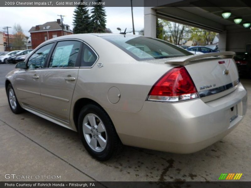 Gold Mist Metallic / Neutral 2009 Chevrolet Impala LT