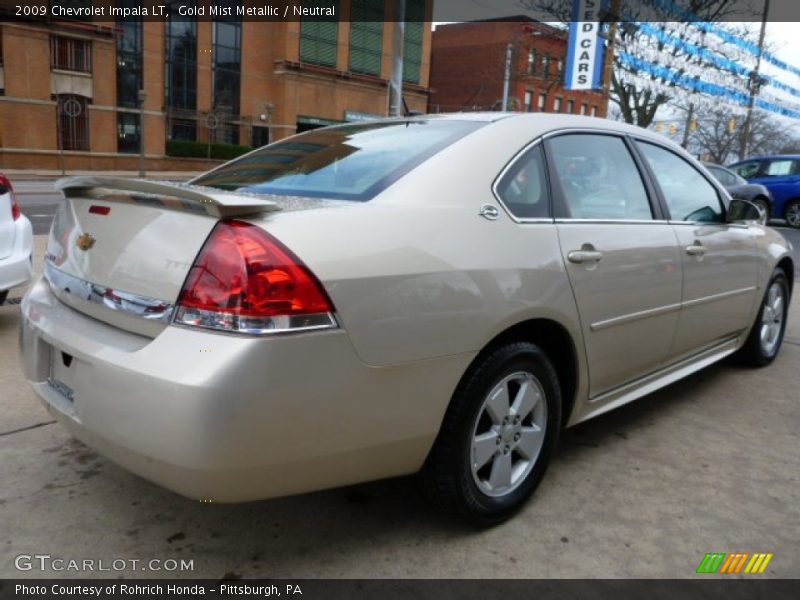Gold Mist Metallic / Neutral 2009 Chevrolet Impala LT