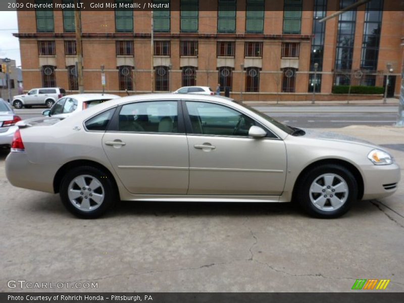 Gold Mist Metallic / Neutral 2009 Chevrolet Impala LT