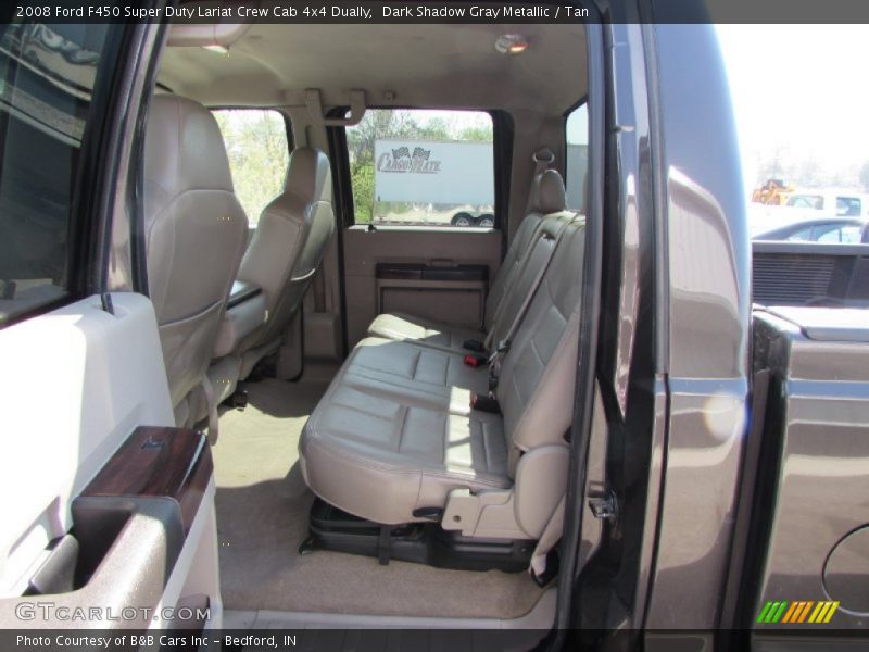 Dark Shadow Gray Metallic / Tan 2008 Ford F450 Super Duty Lariat Crew Cab 4x4 Dually