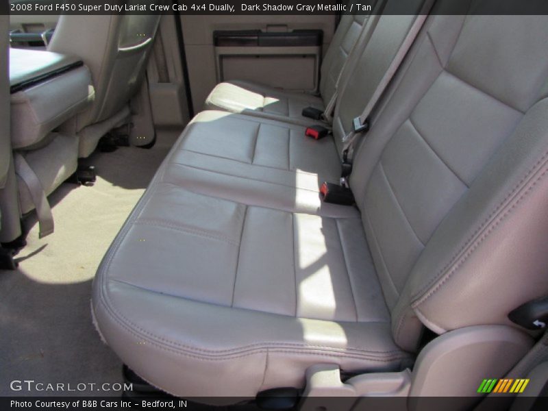 Dark Shadow Gray Metallic / Tan 2008 Ford F450 Super Duty Lariat Crew Cab 4x4 Dually