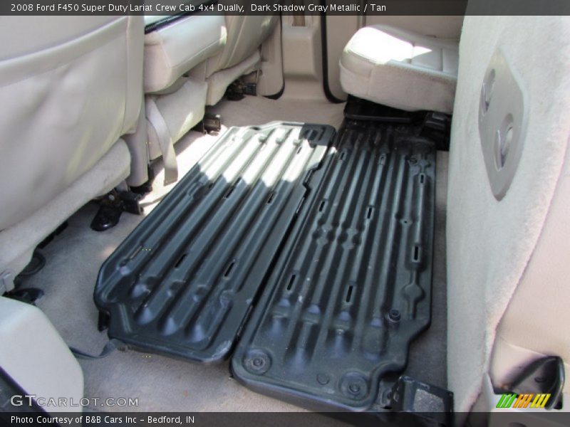 Dark Shadow Gray Metallic / Tan 2008 Ford F450 Super Duty Lariat Crew Cab 4x4 Dually