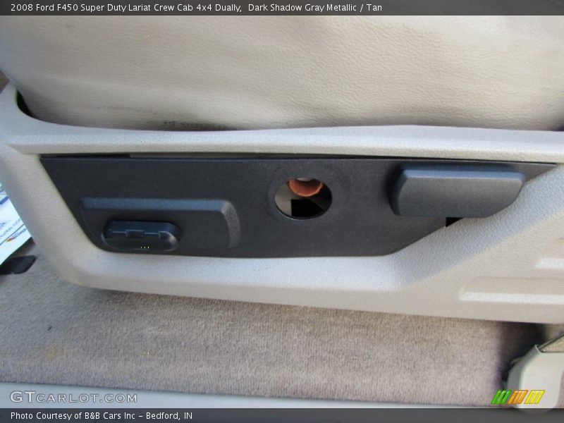 Dark Shadow Gray Metallic / Tan 2008 Ford F450 Super Duty Lariat Crew Cab 4x4 Dually