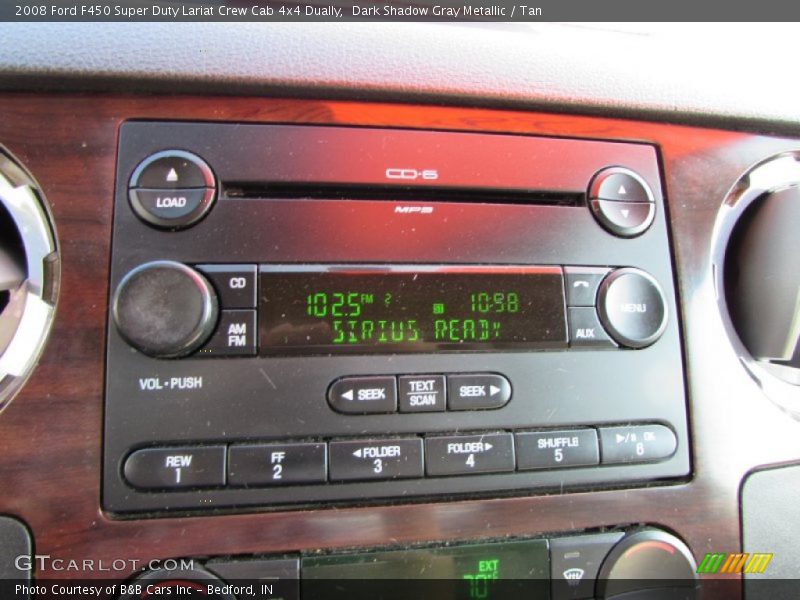 Dark Shadow Gray Metallic / Tan 2008 Ford F450 Super Duty Lariat Crew Cab 4x4 Dually