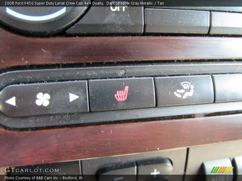 Dark Shadow Gray Metallic / Tan 2008 Ford F450 Super Duty Lariat Crew Cab 4x4 Dually