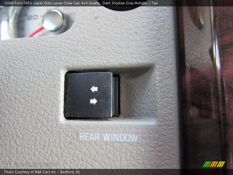 Dark Shadow Gray Metallic / Tan 2008 Ford F450 Super Duty Lariat Crew Cab 4x4 Dually