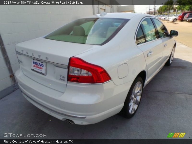 Crystal White Pearl / Soft Beige 2015 Volvo S80 T6 AWD