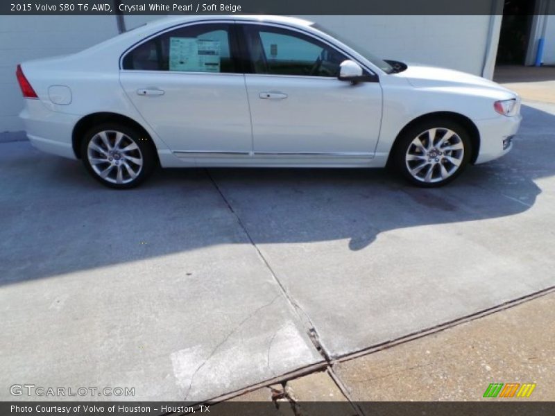 Crystal White Pearl / Soft Beige 2015 Volvo S80 T6 AWD